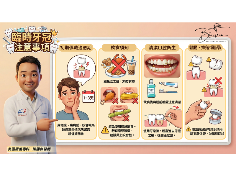 臨時牙冠注意事項